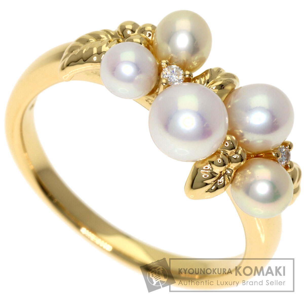 タサキ リング・指輪 パール 真珠 2P ダイヤモンド