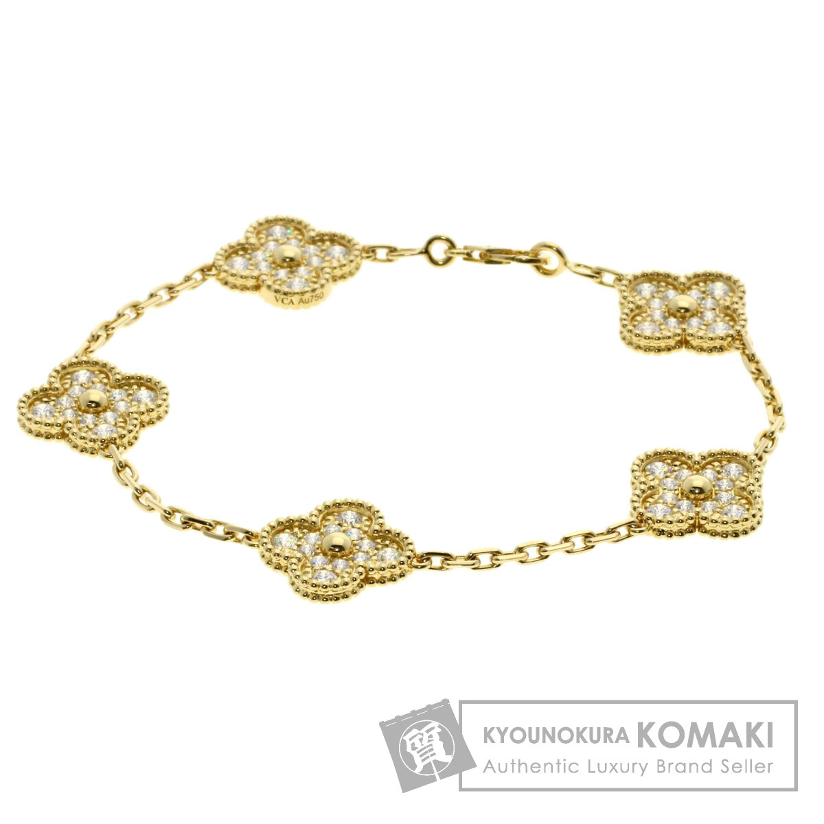 ヴァンクリーフ＆アーペル ブレスレット 5P ヴィンテージ アルハンブラ ダイヤモンド