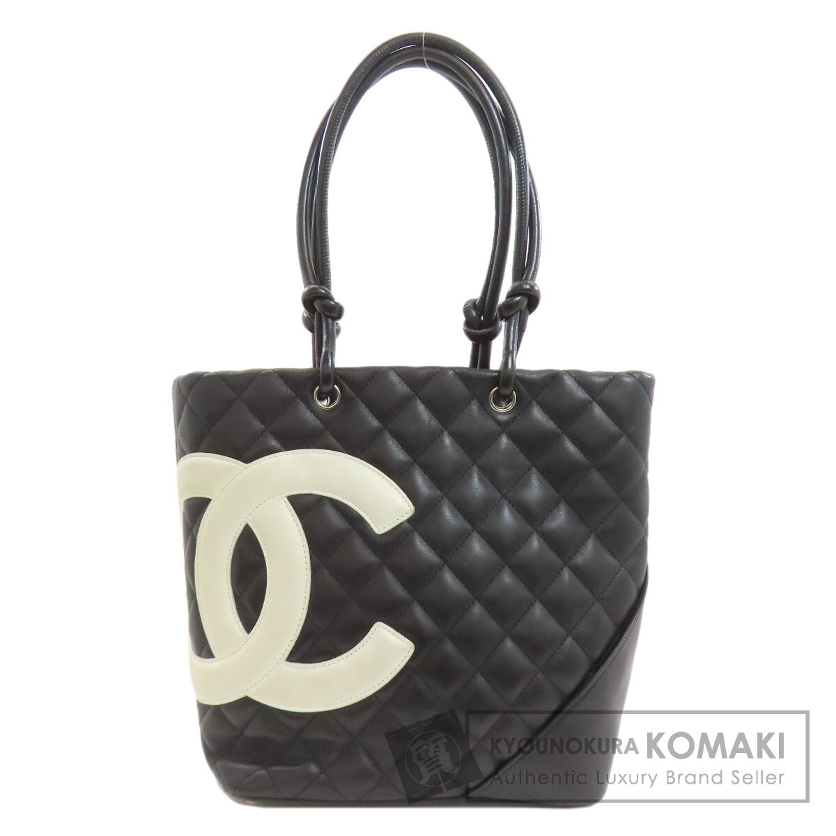 CHANEL シャネル カンボンライン シルバー金具 トートバッグ カーフ