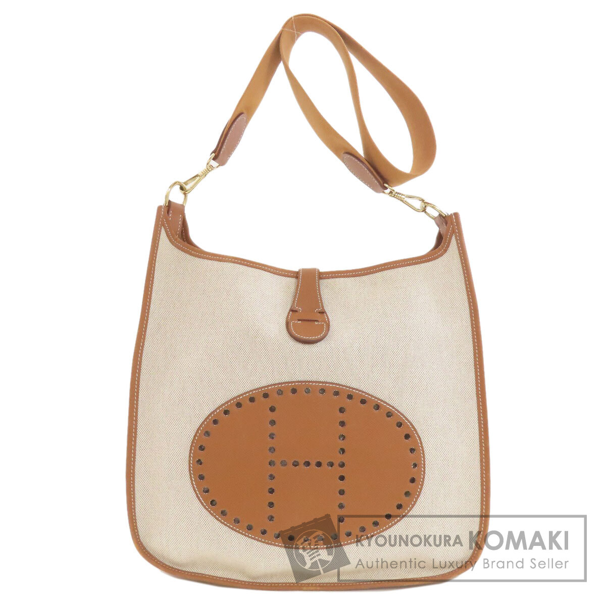 エルメス ショルダーバッグ エブリン1 GM ゴールド ゴールド金具