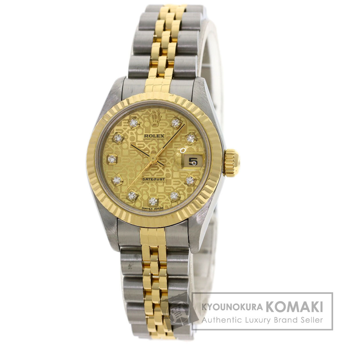 ロレックス 腕時計 デイトジャスト 10P ダイヤモンド コンピューター文字盤