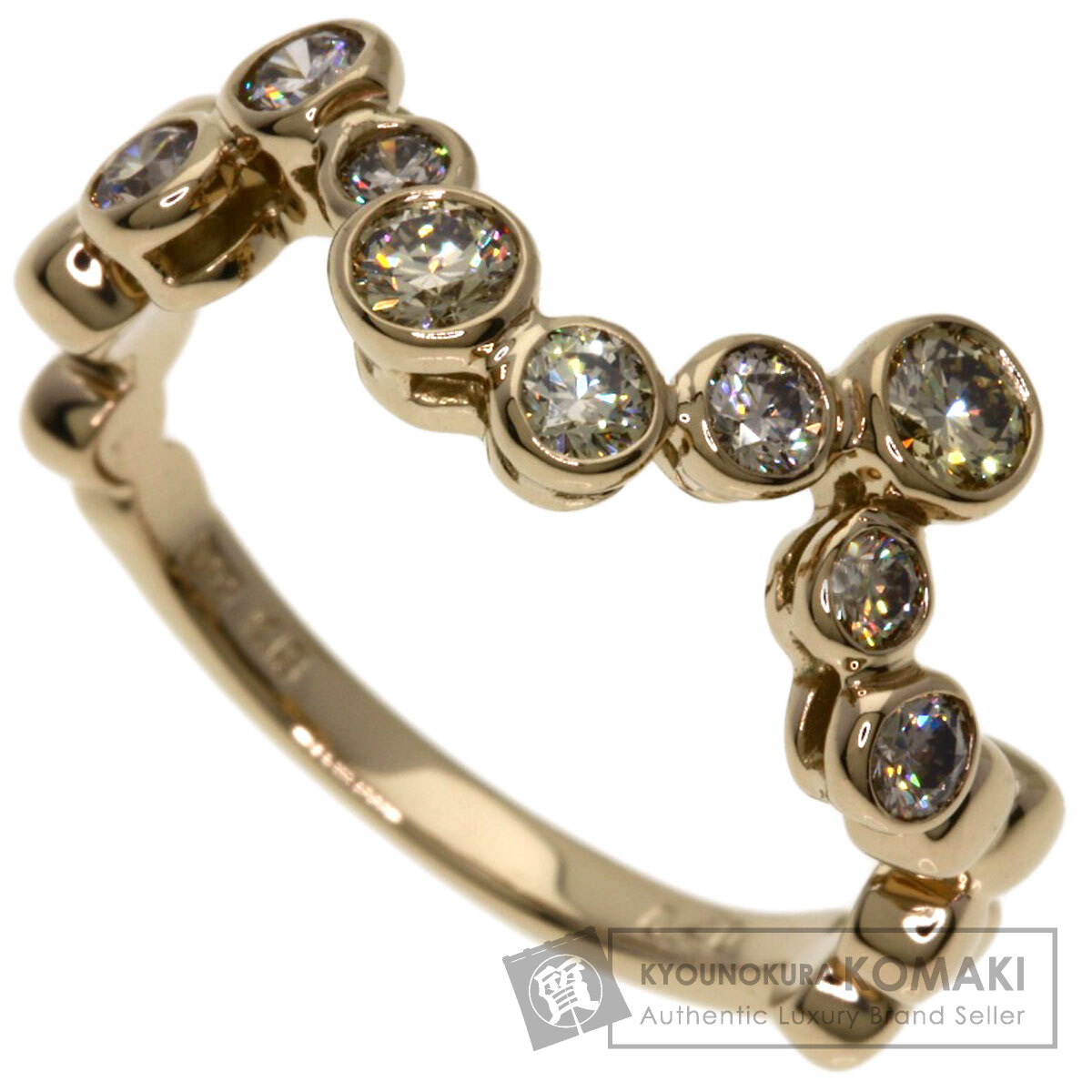 カシケイ リング・指輪 ベゼルリング ブラウン ダイヤモンド