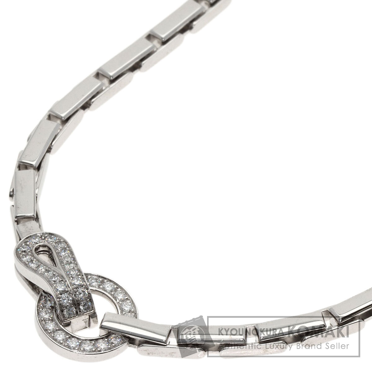 CARTIER カルティエ アグラフ ダイヤモンド ネックレス K18ホワイト