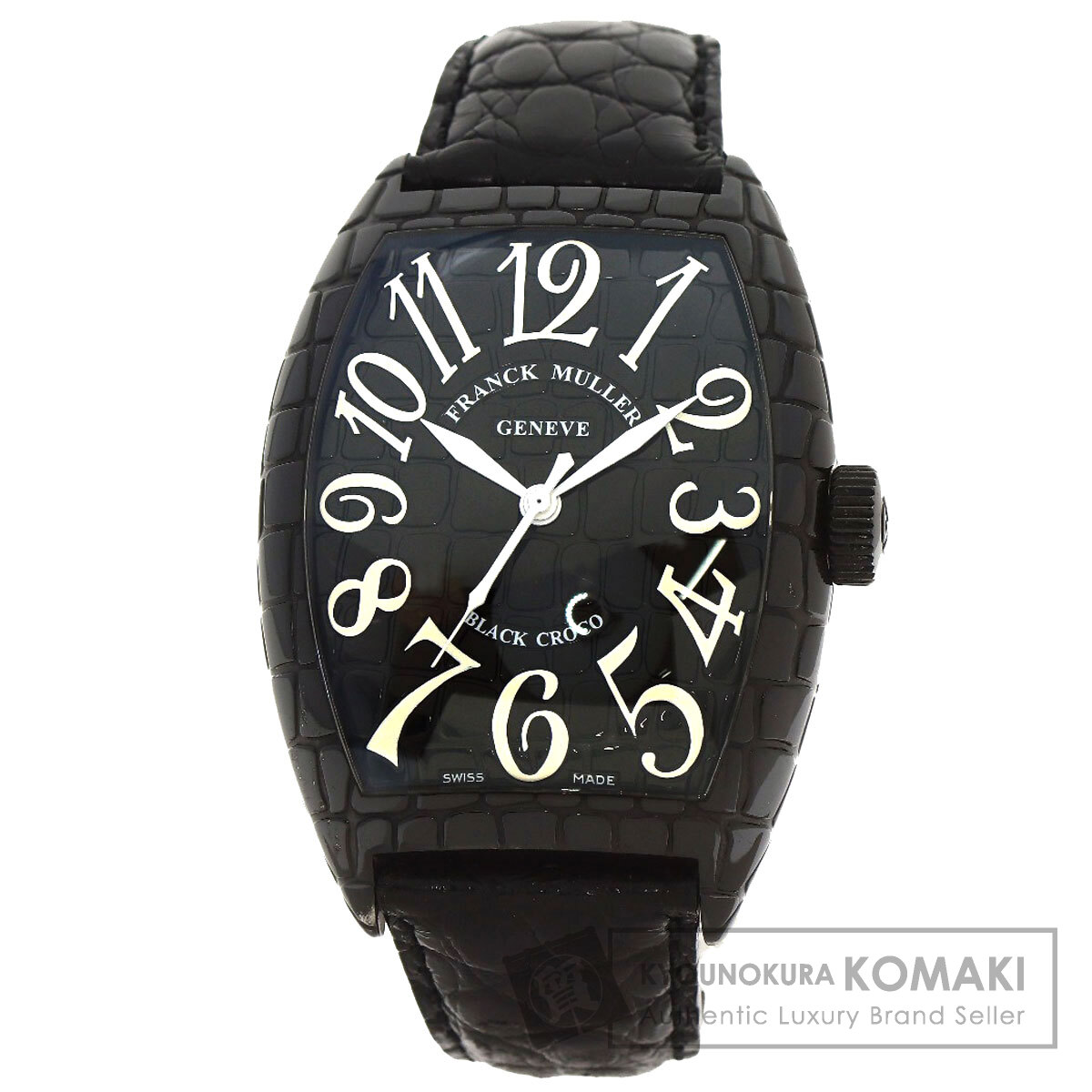 フランクミュラー 腕時計 トノウカーベックス ブラッククロコ