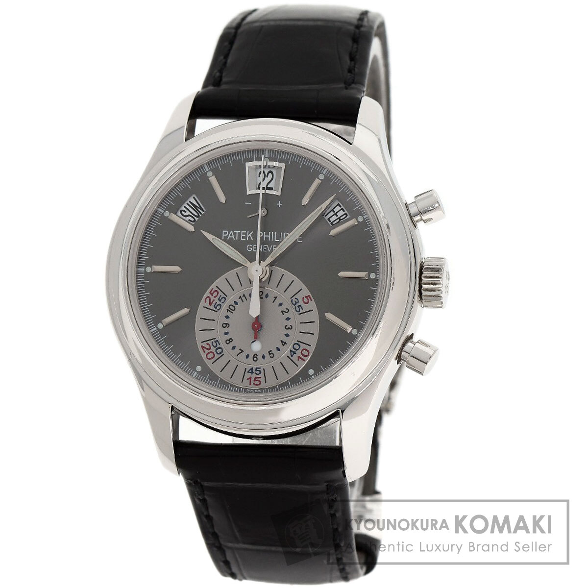 パテックフィリップ 腕時計 アニュアルカレンダー クロノグラフ ピン付き