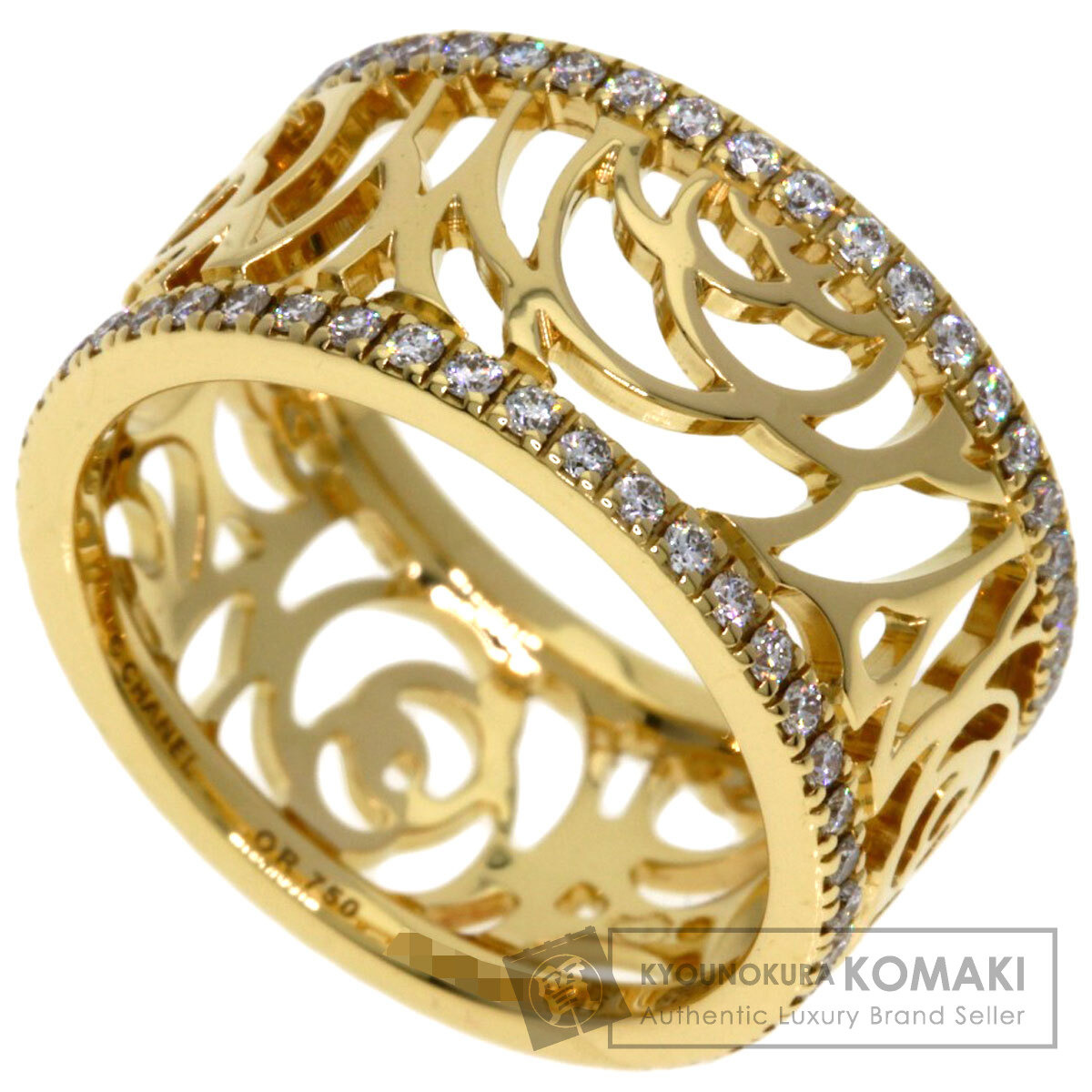 CHANEL シャネル カメリア ダイヤモンド #46 リング・指輪 K18イエロー