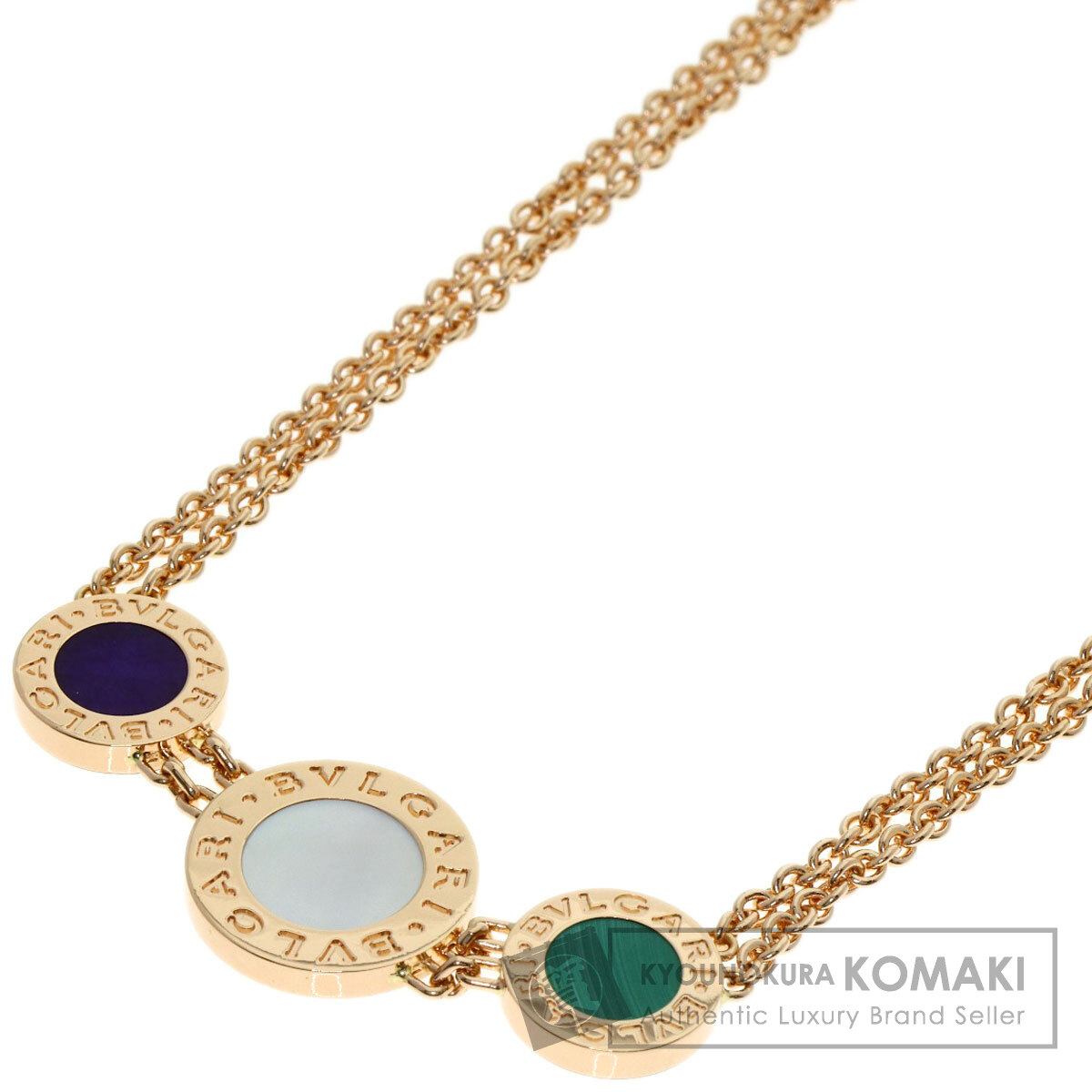 ブルガリ ネックレス ブルガリブルガリ マラカイト スギライト シェル
