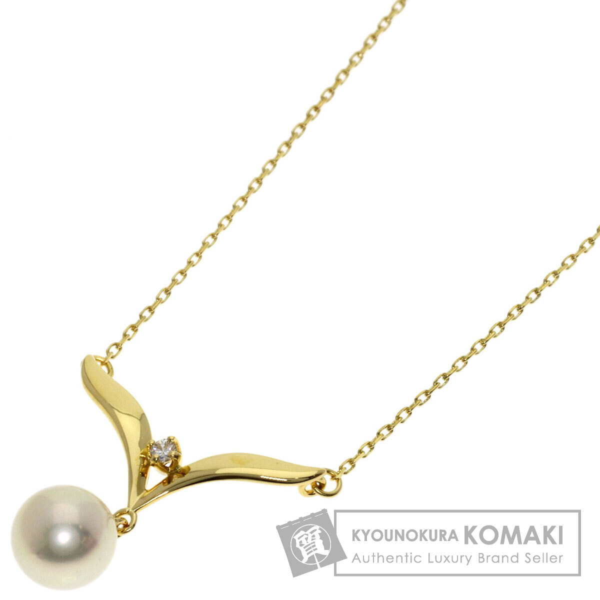 ミキモト ネックレス パール 真珠 1P ダイヤモンド