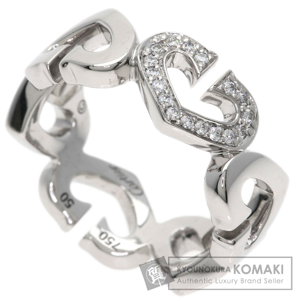 カルティエ リング・指輪 Cハート ダイヤモンド #50