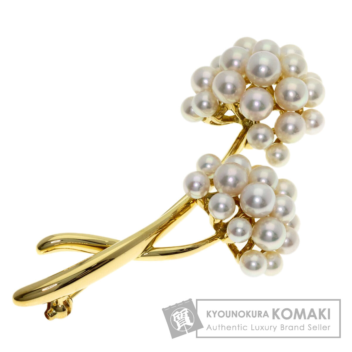 ミキモト ブローチ フラワーモチーフ パール 真珠