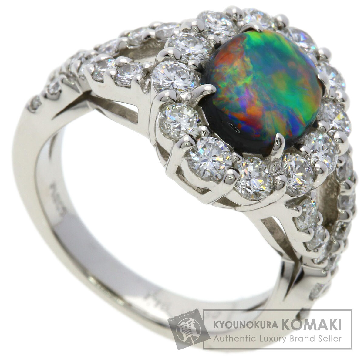 1.15ct ブラックオパール ダイヤモンド リング・指輪 プラチナPT900