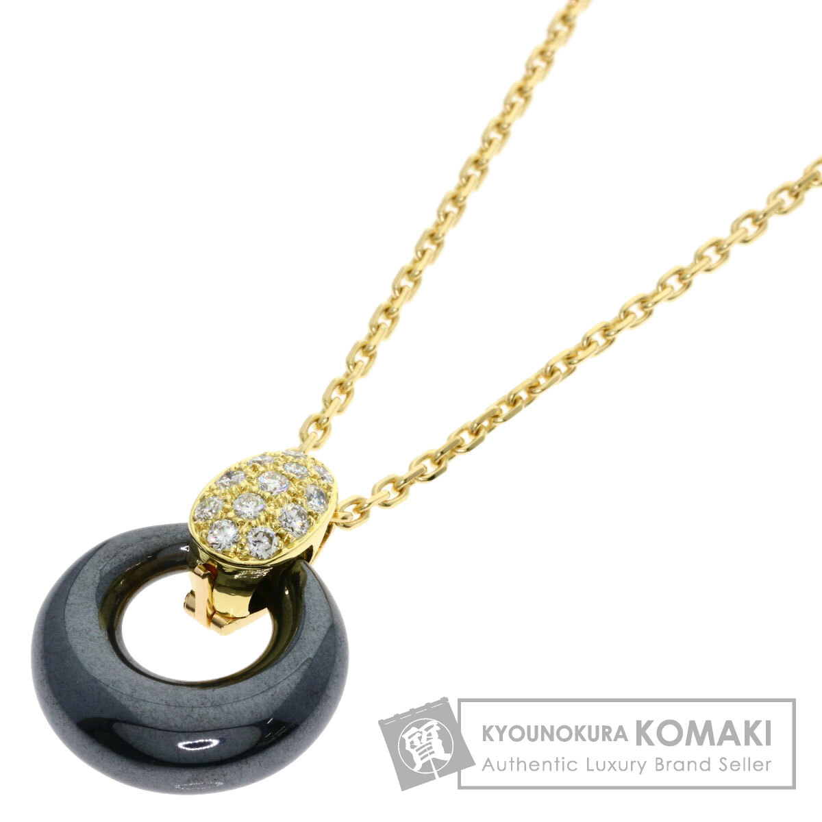 ヴァンクリーフ＆アーペル ネックレス アンジェリック ダイヤモンド ヘマタイト