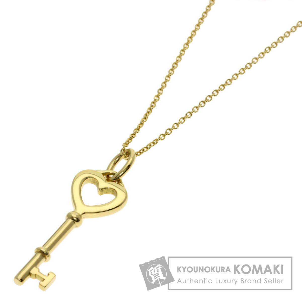TIFFANY&Co. ティファニー ハートキー ネックレス K18イエローゴールド