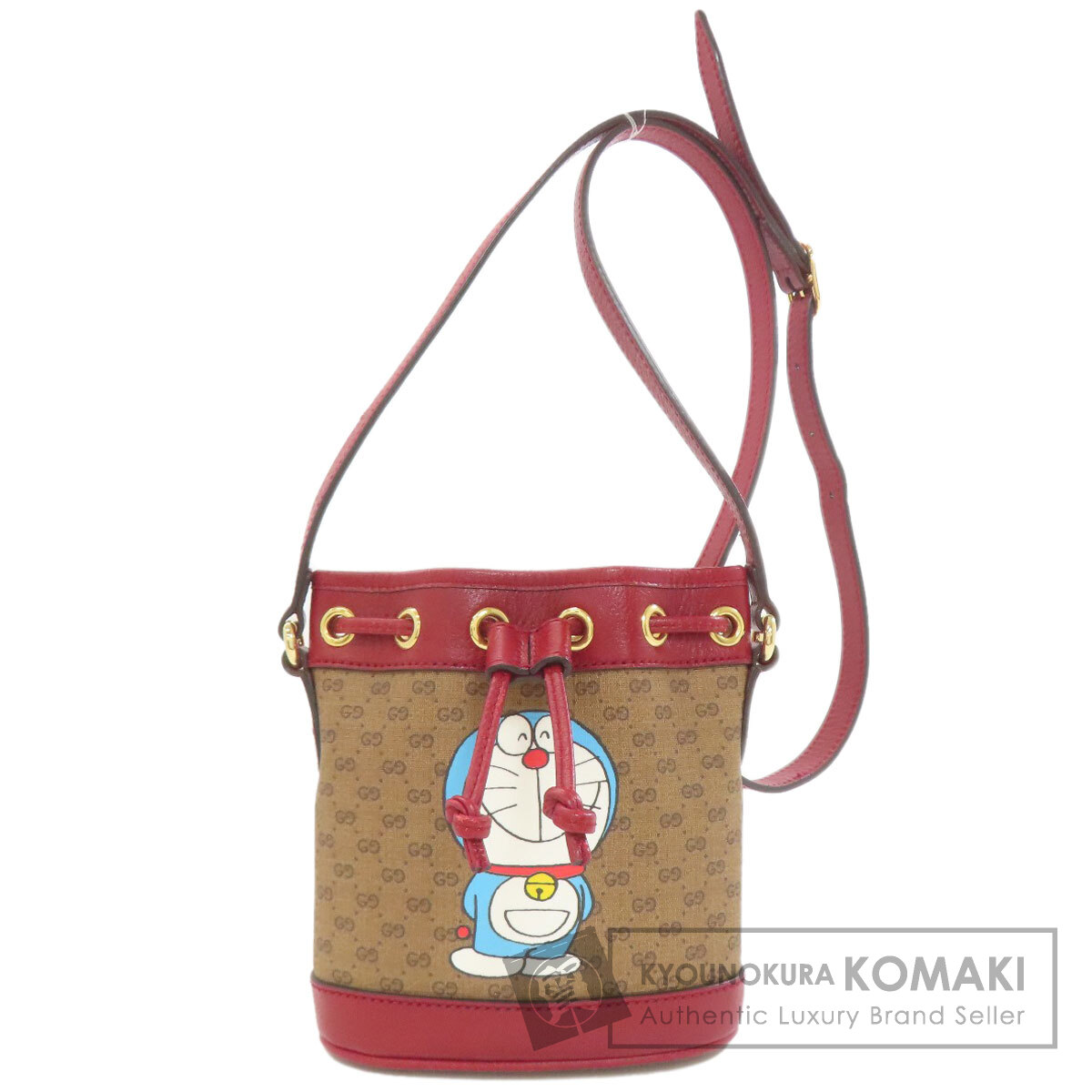 グッチ ショルダーストラップ 巾着ショルダー ドラえもんコラボ