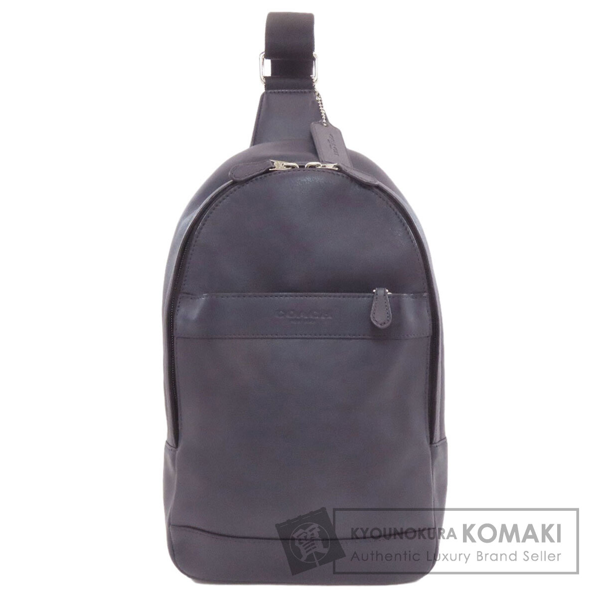 【超美品！】COACH ボディバッグ ブラック ロゴパターン COACH コーチ F71751 ロゴ ボディバッグ レザー メンズ [中古