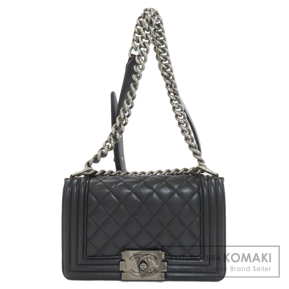 シャネル ショルダーバッグ ボーイシャネル チェーンショルダー シルバー金具