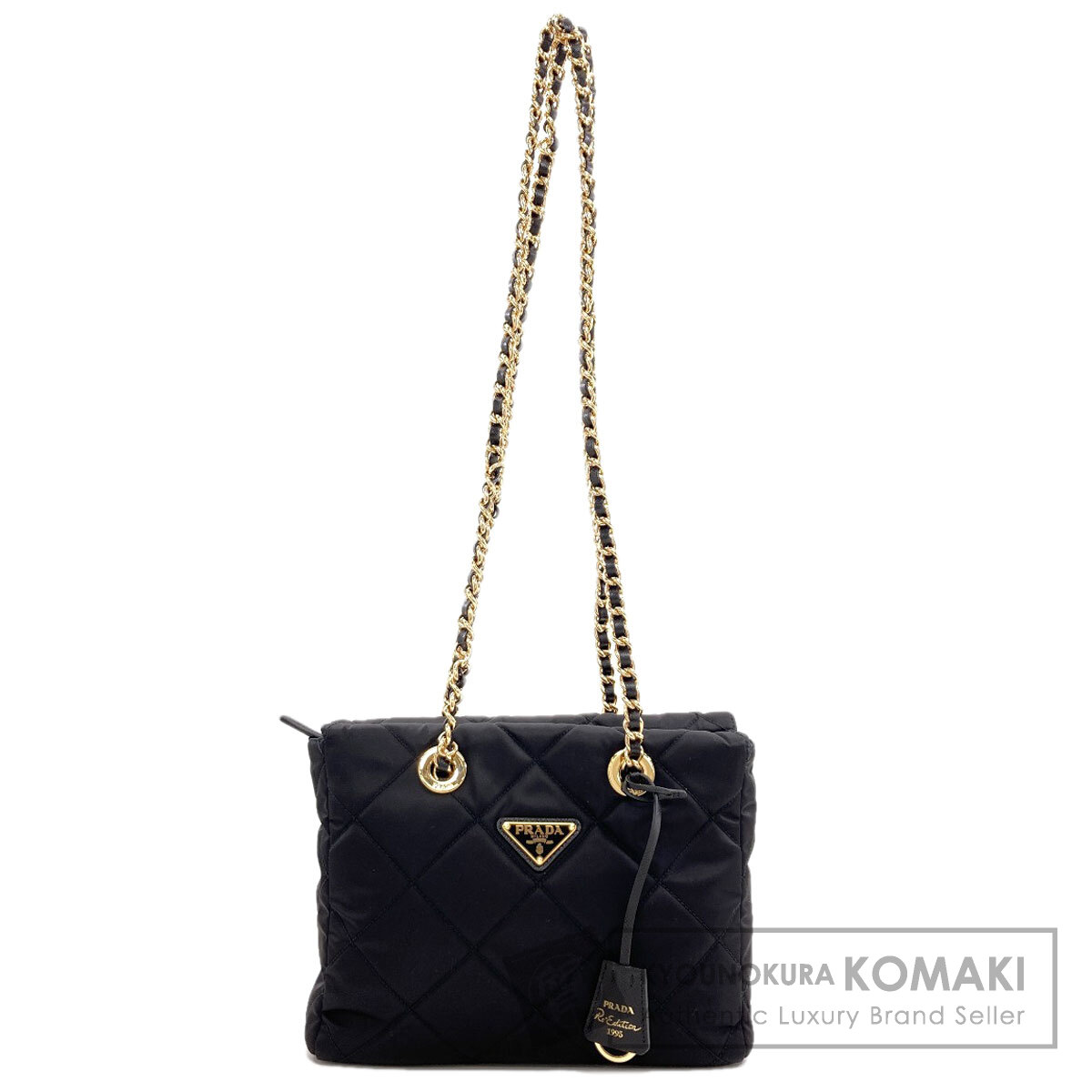 プラダ ショルダーバッグ ロゴ金具 チェーンショルダー