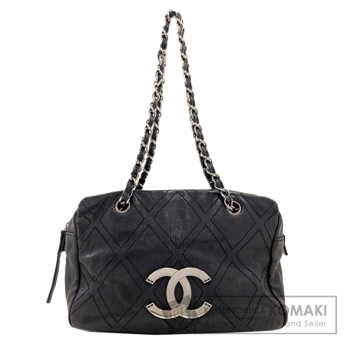 シャネル トートバッグ ダイヤモンドステッチ シルバー金具