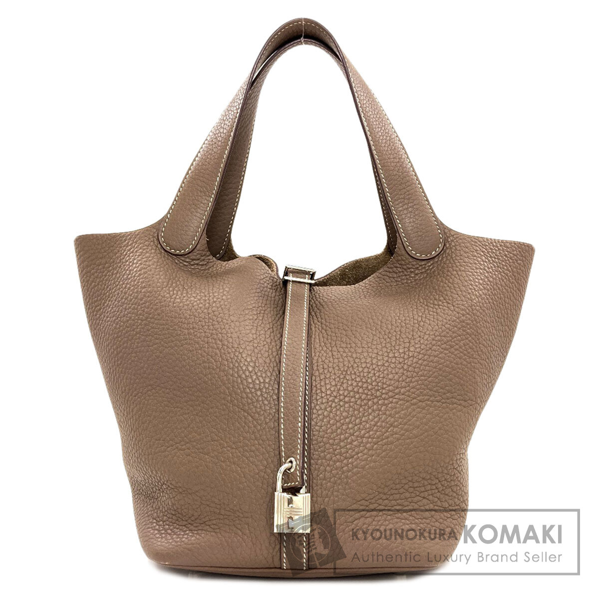エルメス ハンドバッグ ピコタンロックMM エトープ シルバー金具