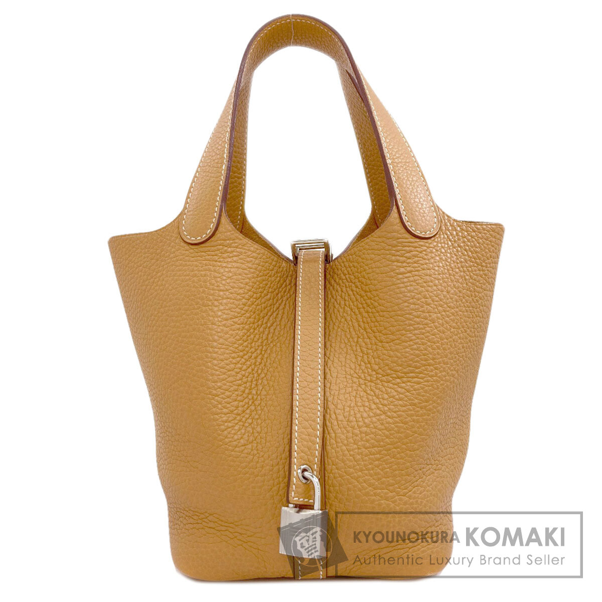 エルメス ハンドバッグ ピコタンロックPM キャメル シルバー金具