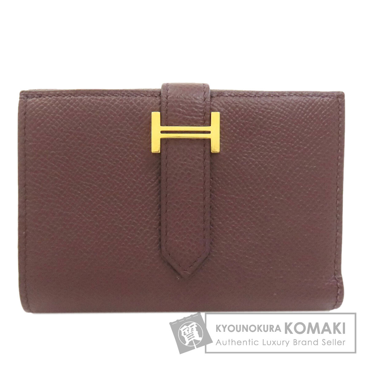 エルメス 二つ折り財布（小銭入れあり） ベアン コンビネ ゴールド金具