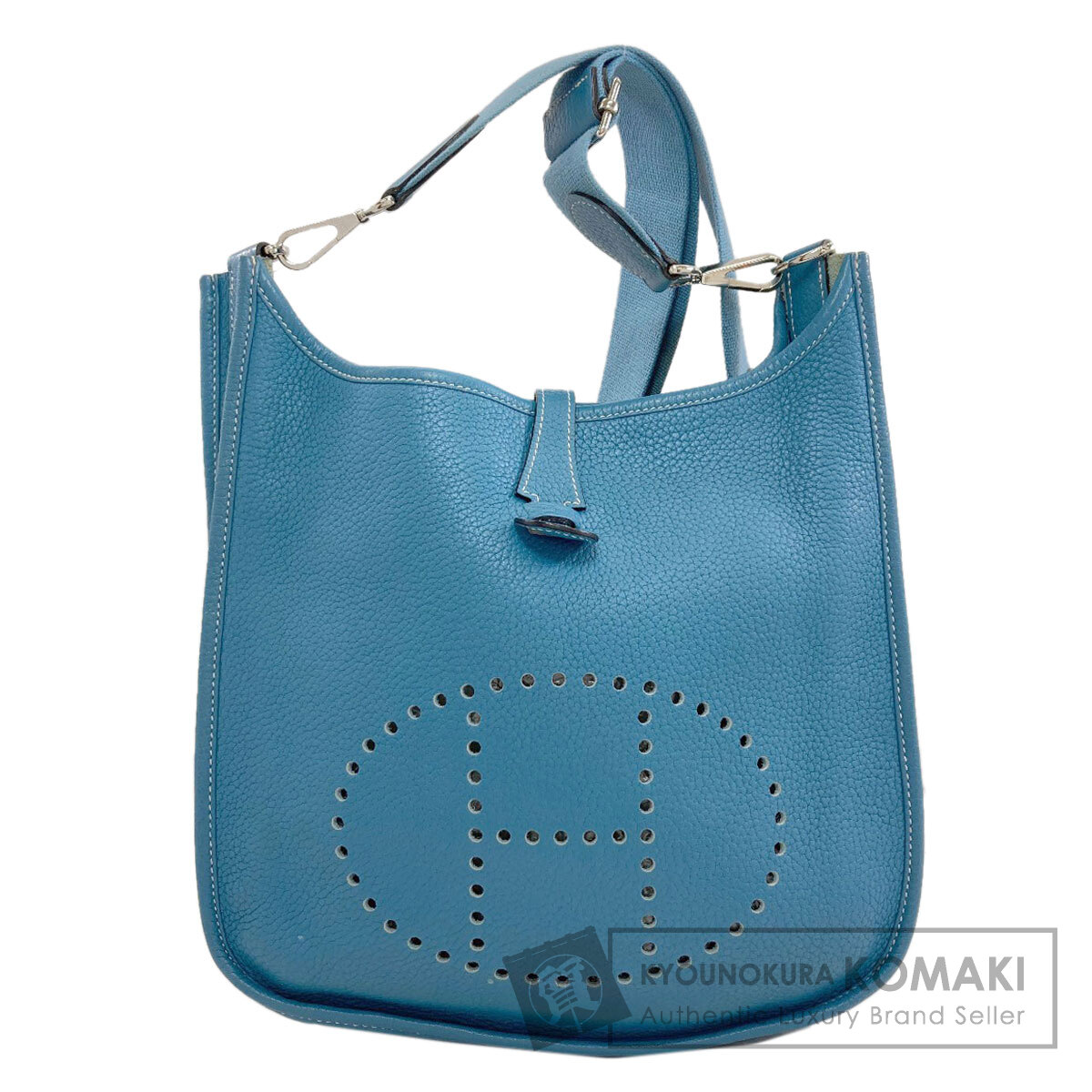 エルメス ショルダーバッグ エブリン3 PM ブルージーン シルバー金具