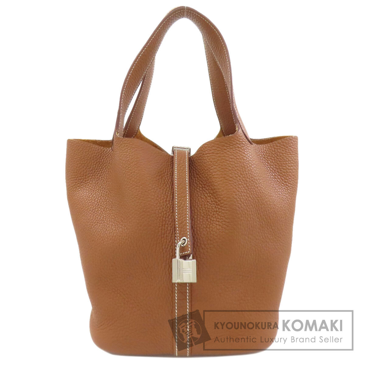 エルメス ハンドバッグ ピコタンロックMM ゴールド シルバー金具
