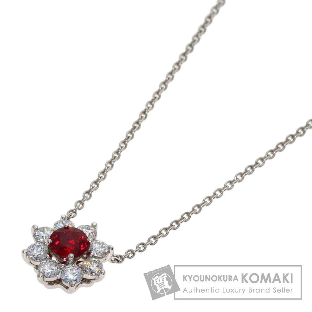 ハリーウィンストン ネックレス サンフラワー ルビー ダイヤモンド