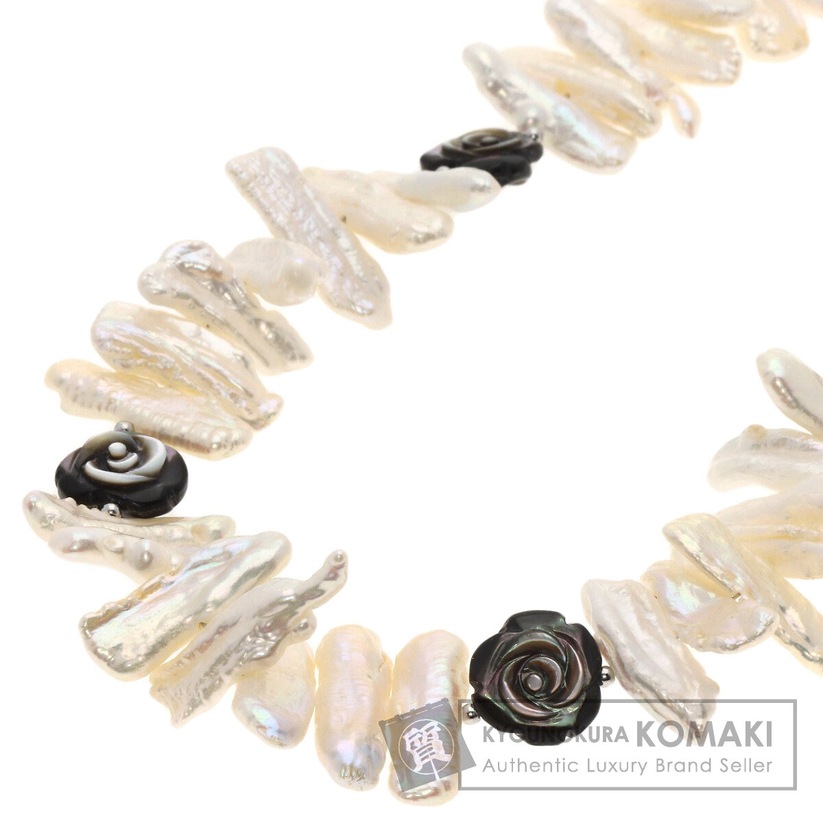 セレクトジュエリー ネックレス 淡水パール 真珠 黒蝶貝 シェル