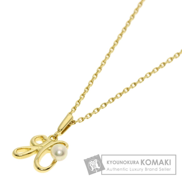 ミキモト ネックレス イニシャル H パール 真珠