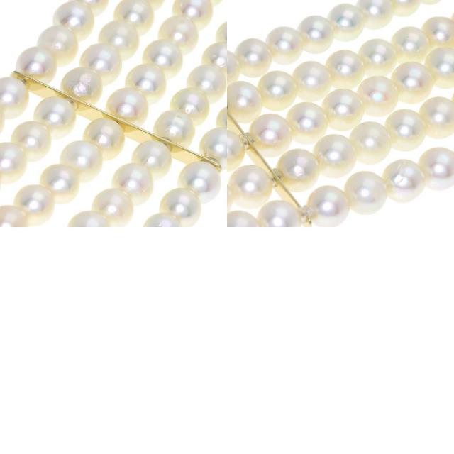 MIKIMOTO ミキモト パール 真珠 5連 ブレスレット K14イエローゴールド