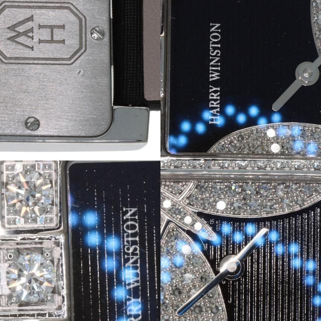 HARRY WINSTON ハリーウィンストン 310LQW アヴェニュー ナイト パピヨン 腕時計 K18WG 革 レディース [中古] HARRY WINSTON ハリーウィンストン 310LQW アヴェニュー ナイト