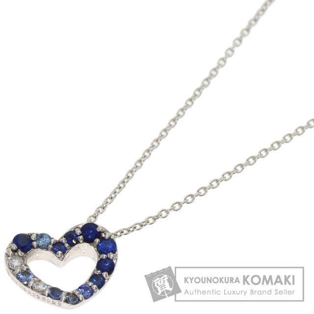 ポンテヴェキオ ネックレス ハート サファイア ダイヤモンド