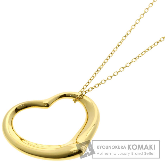 TIFFANY&Co. ティファニー オープンハート ネックレス K18イエロー 
