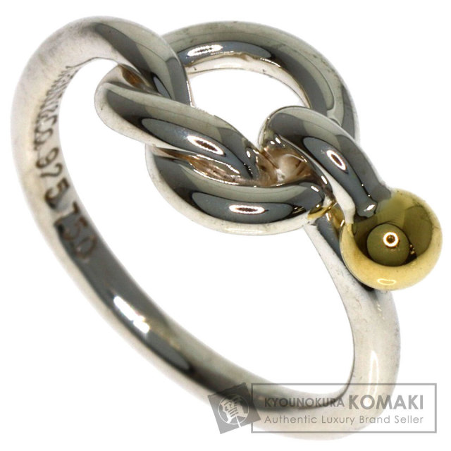 TIFFANY&Co. ティファニー ラブノット リング・指輪 シルバー/K18YG