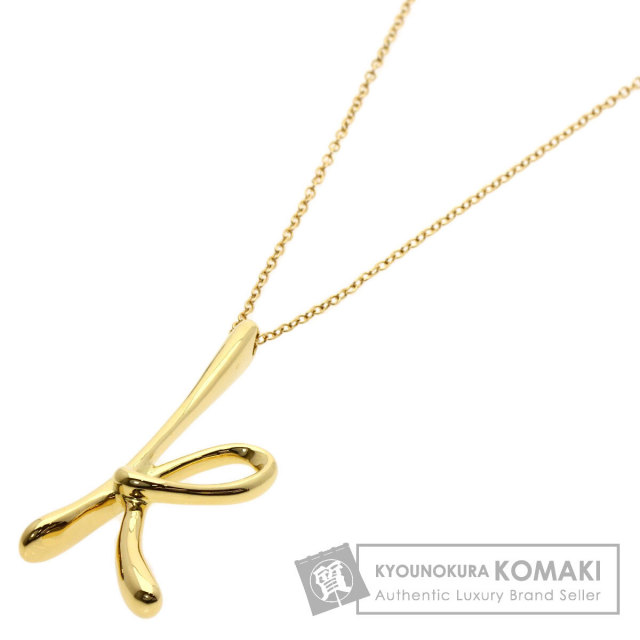ティファニー ネックレス イニシャル K ミディアム