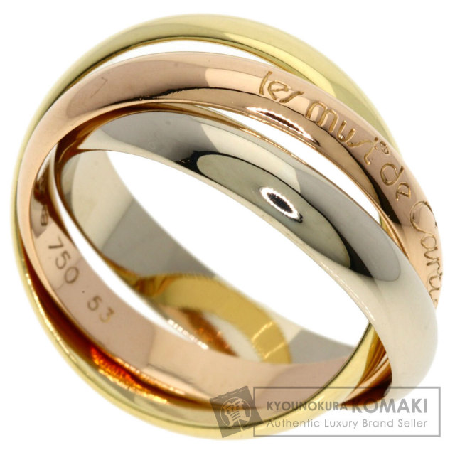 CARTIER カルティエ トリニティ #53 リング・指輪 K18イエローゴールド