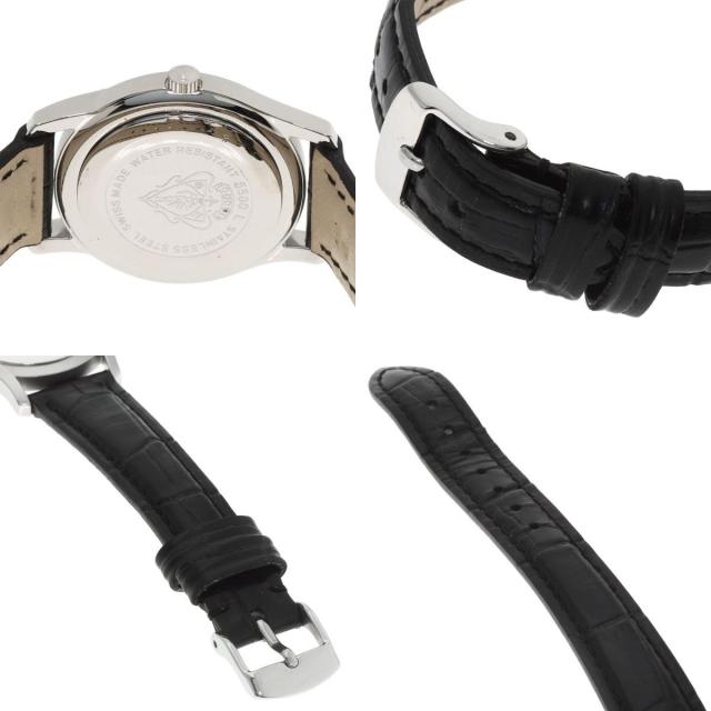 GUCCI グッチ 5500L ラウンドフェイス 腕時計 ステンレススチール/革