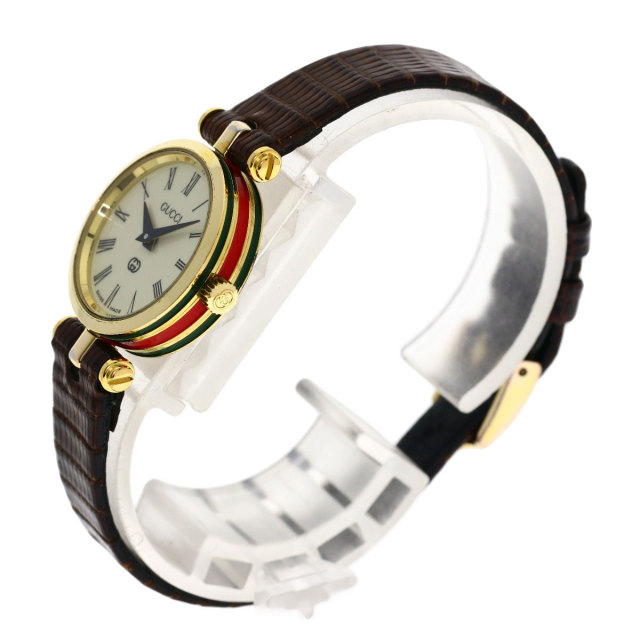 GUCCI グッチ シェリーライン 腕時計 GP/革 レディース [中古