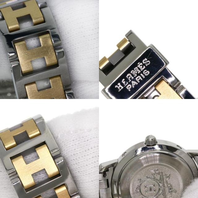 HERMES エルメス CL4.220 クリッパー 腕時計 ステンレススチール/SSxGP
