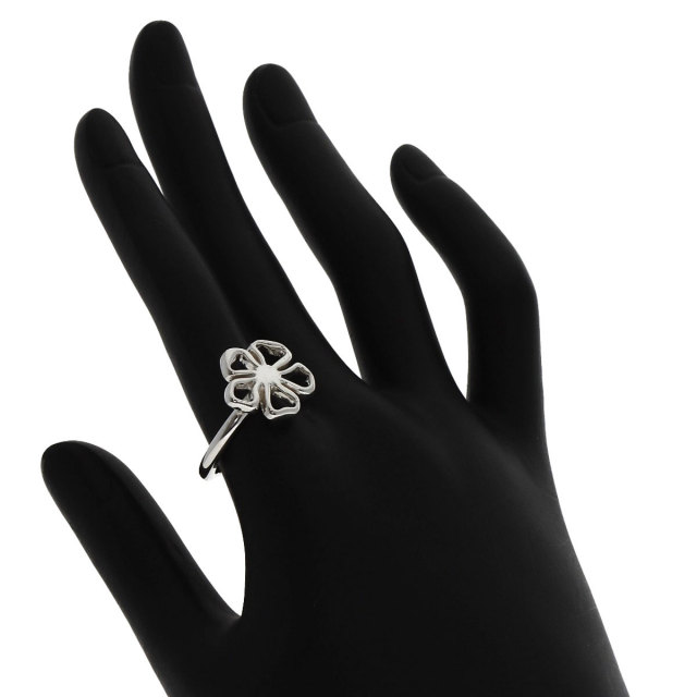 TIFFANY&Co. ティファニー オープンフラワー リング・指輪 シルバー