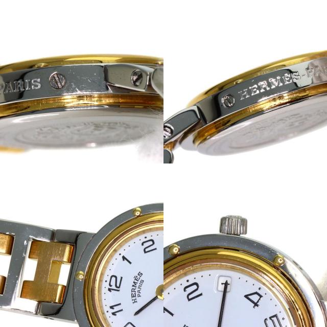 HERMES エルメス クリッパー 旧ベルト 腕時計 ステンレススチール