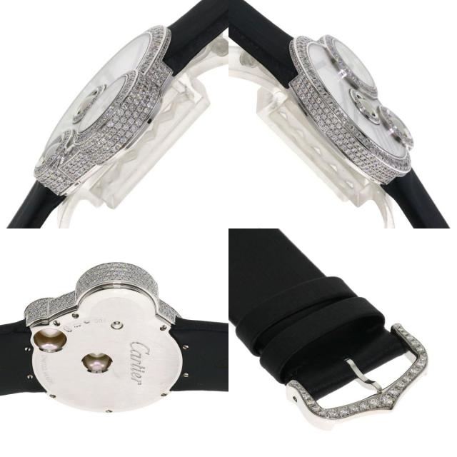 CARTIER カルティエ WJ304850 ベルル 腕時計 K18WG 革 ダイヤモンド レディース [中古] CARTIER カルティエ WJ304850 ベルル 腕時計 K18ホワイトゴールド/革