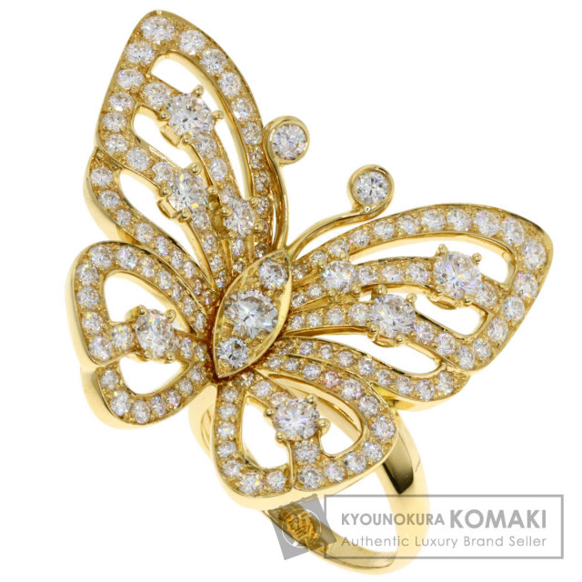 ヴァンクリーフ&アーペル リング・指輪 フライング バタフライ アントレレ ドア ダイヤモンド #51