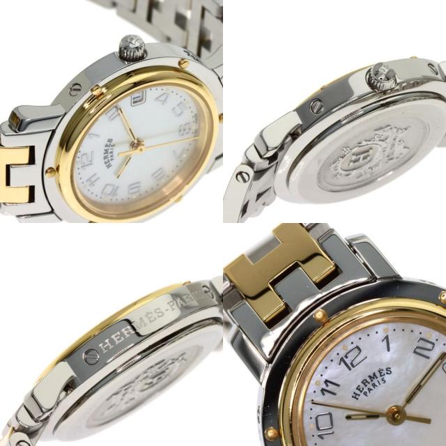 HERMES エルメス CL4.220 クリッパー ナクレ 腕時計 ステンレス