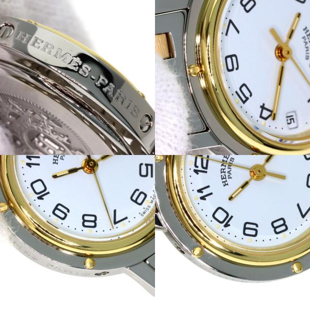HERMES エルメス CL4.220 クリッパー 腕時計 ステンレススチール/SSxGP