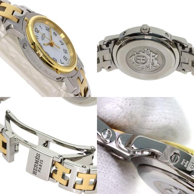 HERMES エルメス CL4.220 クリッパー 腕時計 ステンレススチール/SSxGP