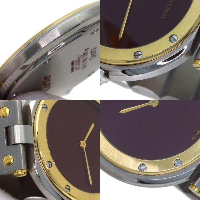 【CARTIER】カルティエ サントス ヴァンドーム cal.859 ステンレススチール×K18イエローゴールド クオーツ アナログ表示 レディース グレー文字盤 腕時計 Cartier（カルティエ） サントス ヴァンドーム 腕時計 SS×K18YG