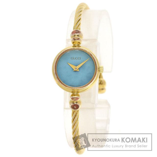 グッチ 腕時計 ラウンドフェイス ターコイズ
