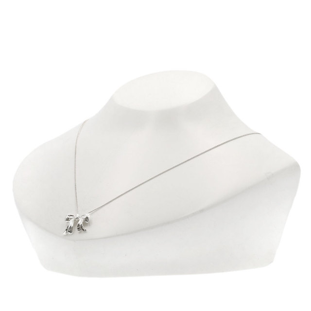 美品 ティファニー Tiffany& Co. リボンモチーフ シルバーネックレス TIFFANY&Co. ティファニー リボンモチーフ ネックレス シルバー